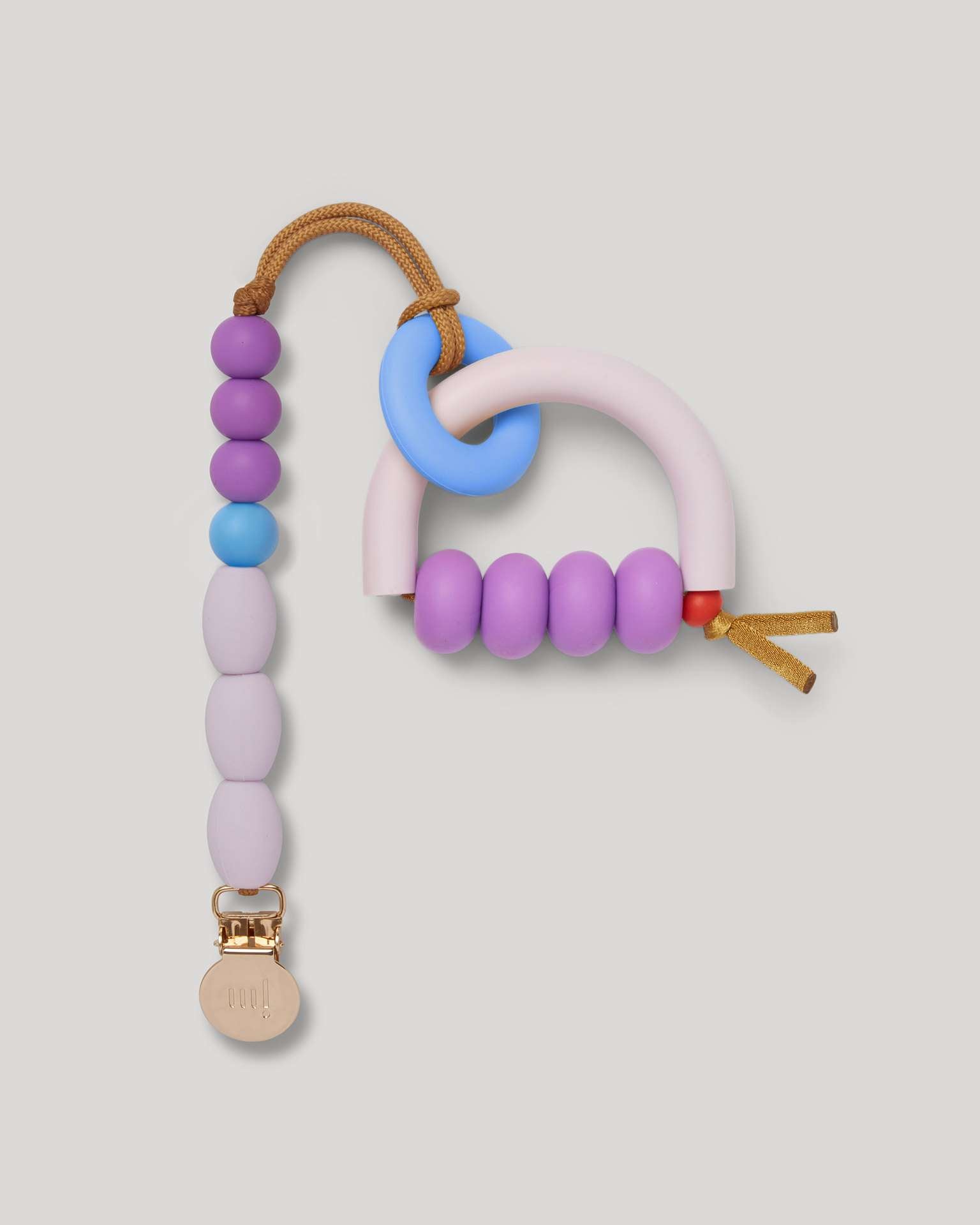 Plum Arch Ring Teether + Clip Set image 1