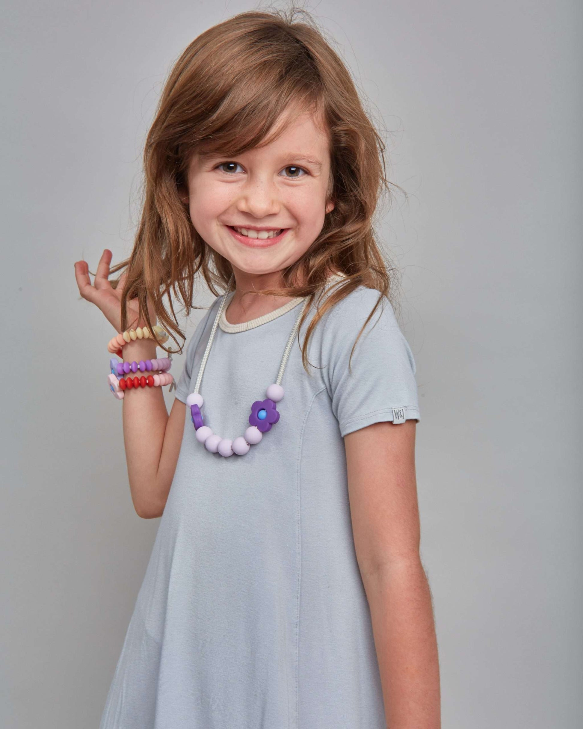 Plum Daisy Sensory Necklace image 1