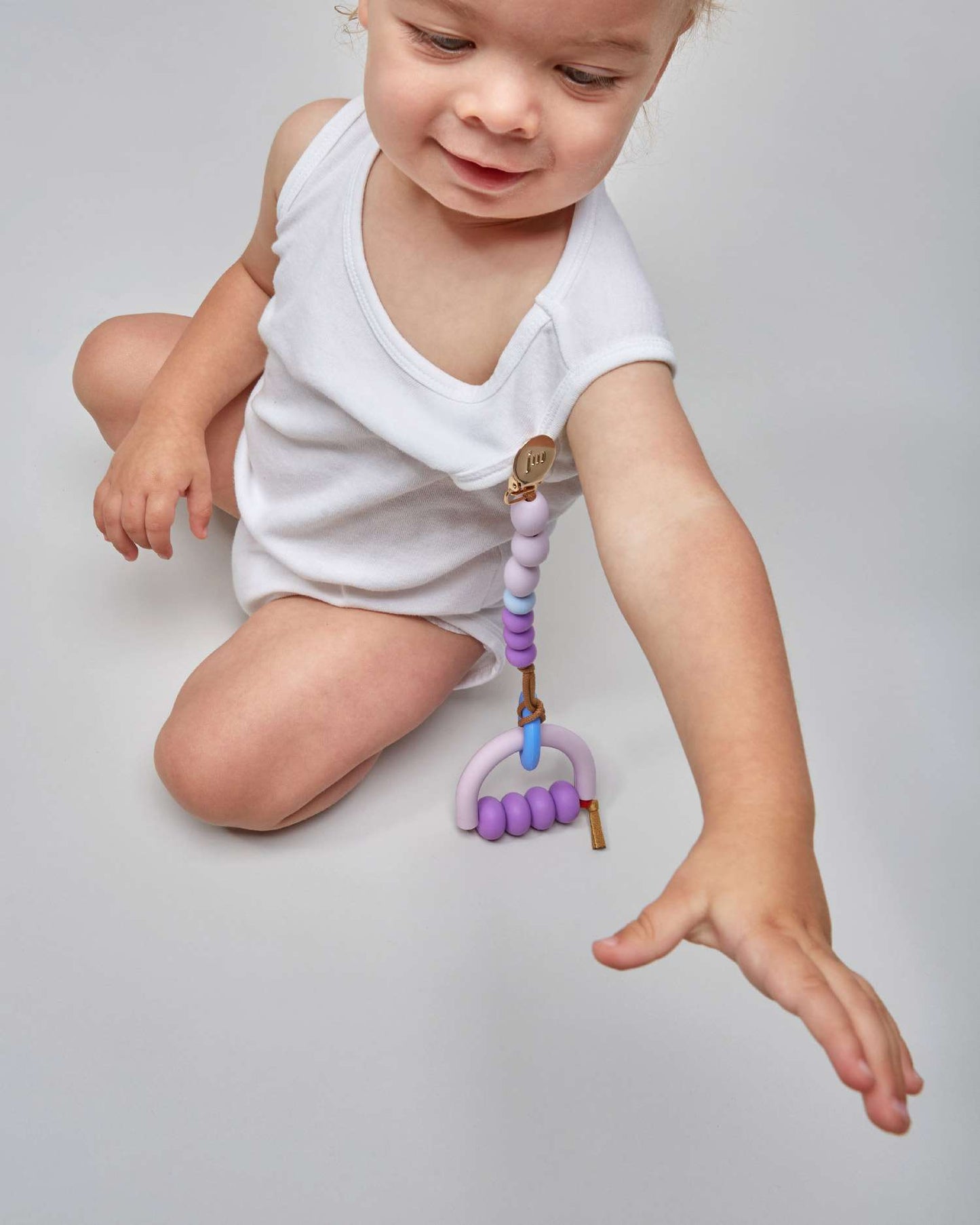 Plum Arch Ring Teether + Clip Set image 8