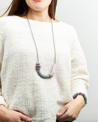 Pewter Balance Teething Necklace image 1