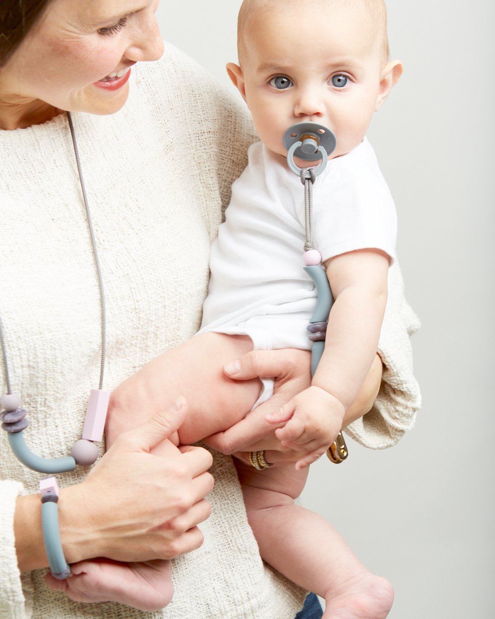 Pewter Balance Teething Necklace image 2
