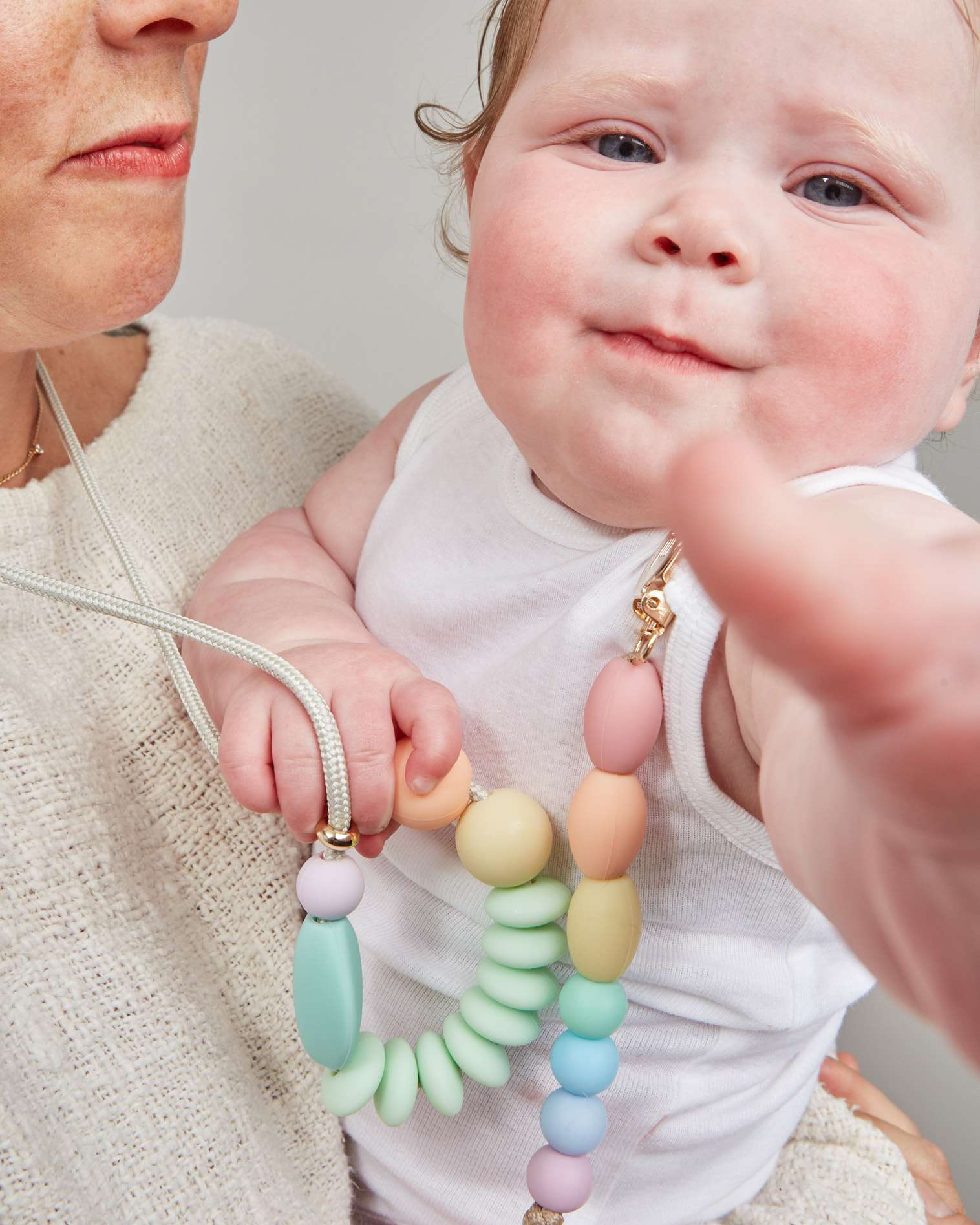 Rainbow Sherbet Signature Teething Necklace image 2
