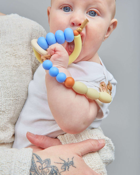 Bluebell Arch Ring Teether + Clip Set image 1