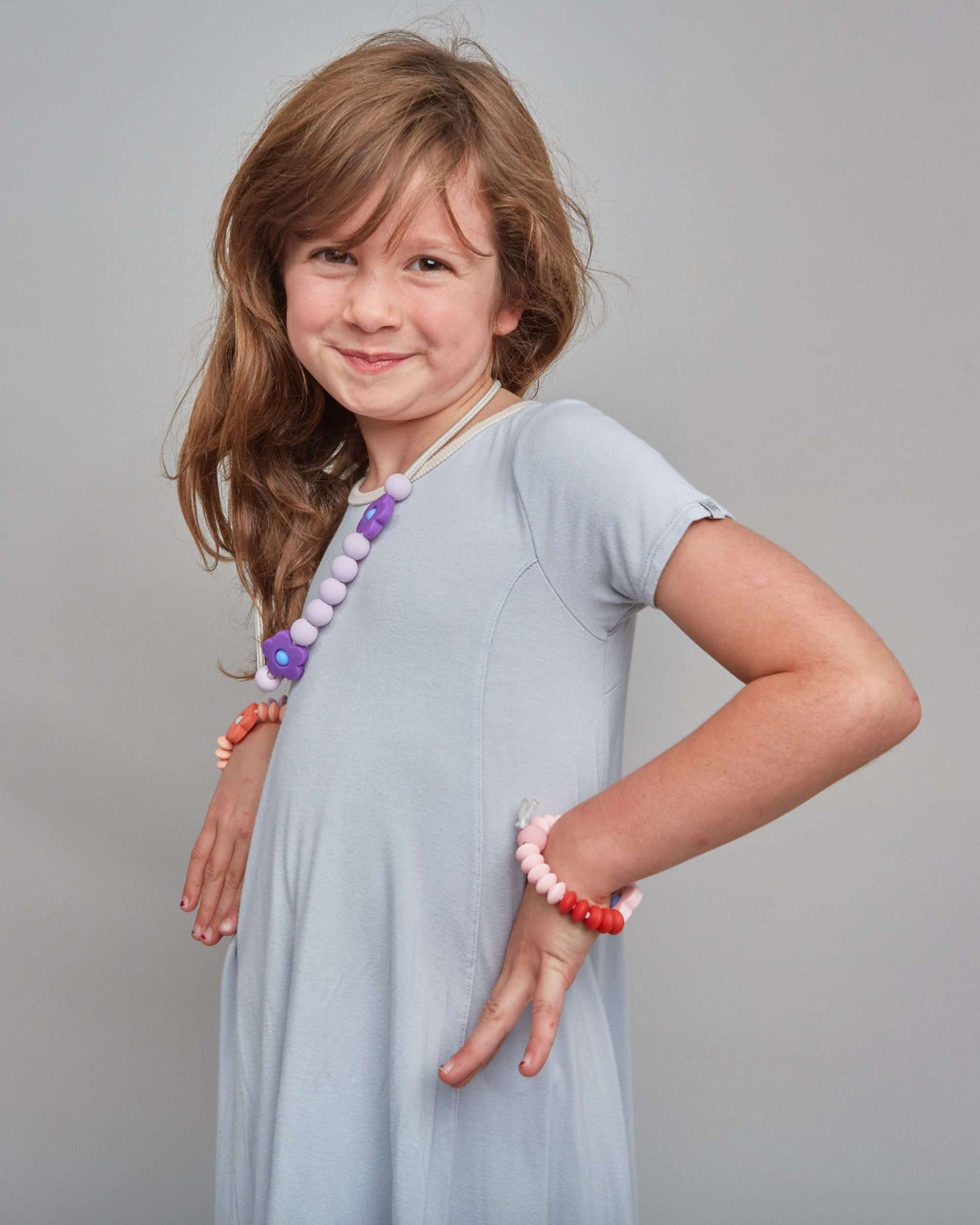 Plum Daisy Sensory Necklace image 3