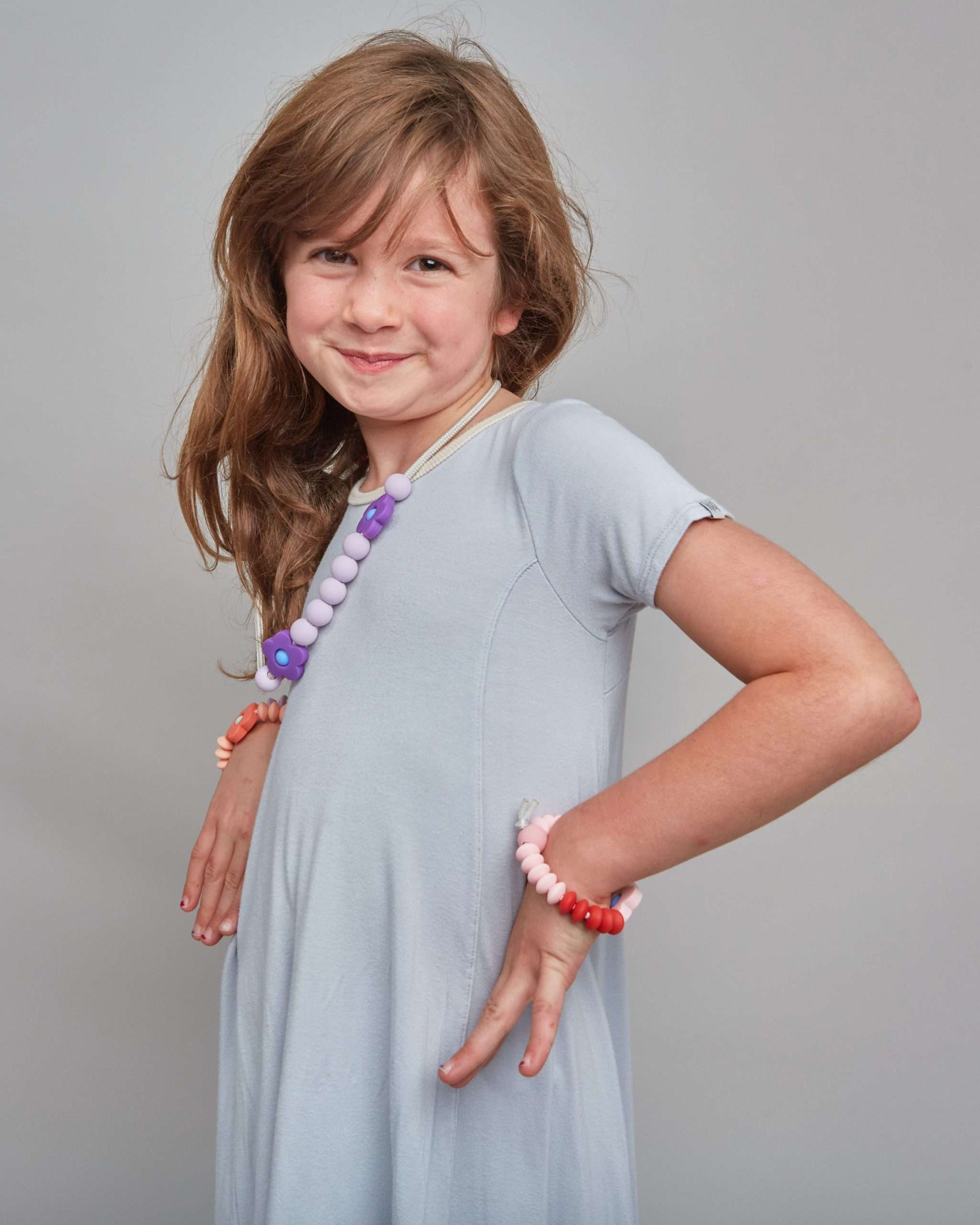 Plum Daisy Sensory Necklace image 3