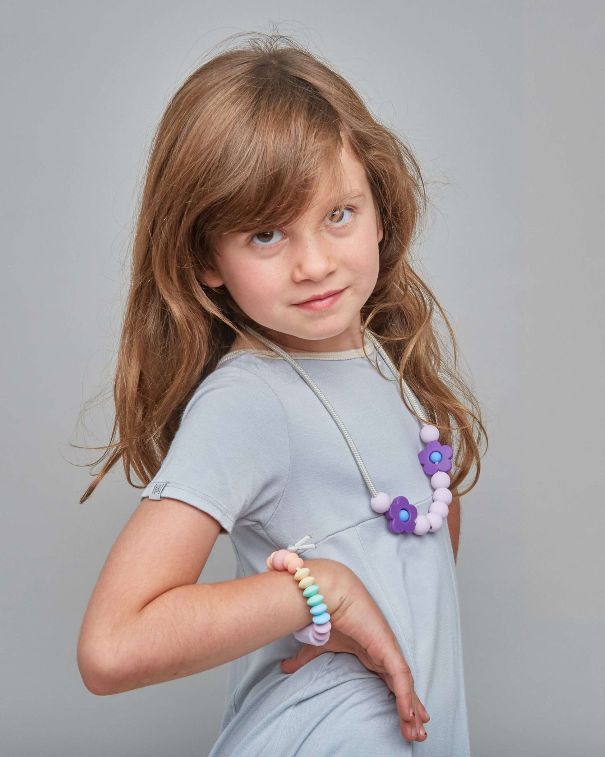 Plum Daisy Sensory Necklace image 2