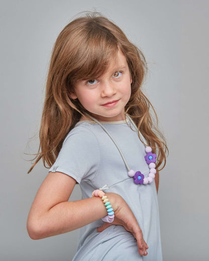 Plum Daisy Sensory Necklace image 2